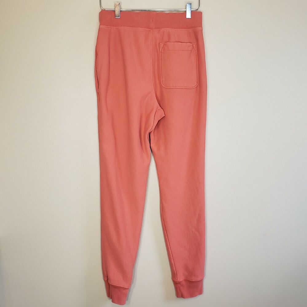 Champion Reverse Weave Vintage Wash Orange Sweatpants Blue Spellout Size Small - Picture 2 of 10